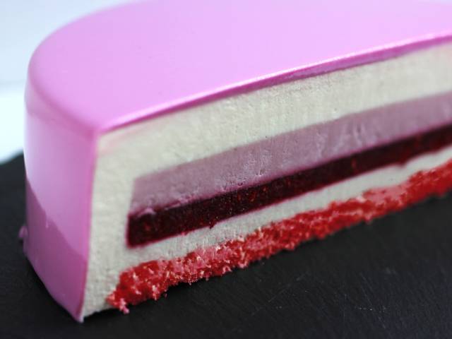 Raspberry Red Velvet Mousse Cake