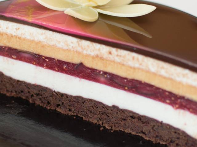 Marzipan, Fig, Raspberry, Beetroot & Chocolate Mousse Cake